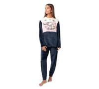 Peanuts Pijama Manga Larga Calentito Snow Drift para Mujer