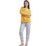 Peanuts Pijama Manga Larga Felpa Snoopy&Friends para Mujer