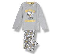 Peanuts Pijama Niña Invierno Algodón y Poliéster - Pijama de Niña Manga Larga con Camiseta Interlock y Pantalón Largo Snoopy Funny, Estampado Oficial