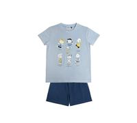 Peanuts Pijama Niño Verano 100% Algodón - Pijama Manga Corta Party Friends para Niño - Pantalón Corto con Cinturilla Ajustable - Tejido Suave al Tacto