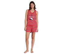 Peanuts Pijama Sin Mangas Snoopy Navy para Mujer