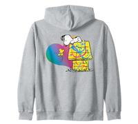 Peanuts Rainbow Snoopy Woodstock BFF Heart XOX Graffiti Riot Sudadera con Capucha
