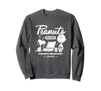 Peanuts - Récord de Snoopy Charlie Brown Sudadera, Unisex para Adultos, Jaspeado Oscuro, M