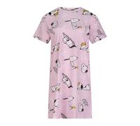 Peanuts Snoopy 100% Algodón, Mujeres, Camisa de Dormir, Snoopy Sleep, Tamaño 44-46, Rosado