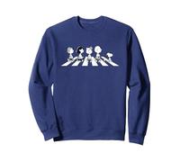Peanuts - Snoopy Charlie Brown Crossing Street Sudadera, Unisex para Adultos, Azul Marino, S