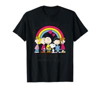 Peanuts Snoopy Charlie Brown Gang Buen Día Amigos Diversión Retro Camiseta