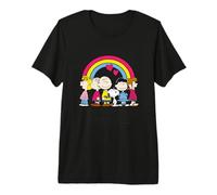 Peanuts Snoopy Charlie Brown Gang Buen Día Amigos Diversión Retro Camiseta Premium
