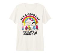 Peanuts Snoopy Charlie Brown Gang Good Day Friends Retro Fun Camiseta Premium