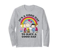 Peanuts Snoopy Charlie Brown Gang Good Day Friends Retro Fun Manga Larga