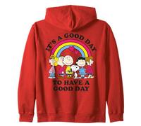 Peanuts Snoopy Charlie Brown Gang Good Day Friends Retro Fun Sudadera con Capucha