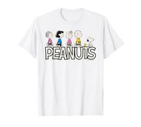 Peanuts Snoopy Charlie Brown Woodstock Gang Classic Walking Camiseta