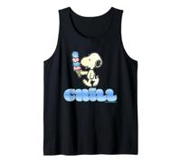 Peanuts Snoopy Chill Helado Verano Cool Vibes Retro Camiseta sin Mangas