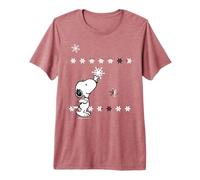 Peanuts Snoopy Christmas Christmas Stars Pattern Classic Festive Camiseta Premium