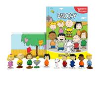 Peanuts Snoopy Diverti-Libros - Libro infantil de cuentos, 10 figuras, 1 alfombra de juego