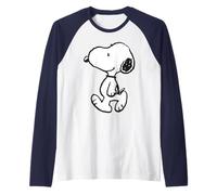 Peanuts Snoopy Dog Walking Fun Friends BFF Classic Happiness Camiseta Manga Raglan