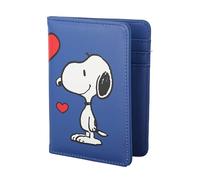 Peanuts Snoopy - Funda para pasaporte con licencia oficial, soporte para pasaporte para viajes, Woodstock y regalos de Snoopy, Azul, Classic