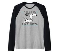 Peanuts Snoopy Good Dog Bad Attitude Crazy Beagle Classic Camiseta Manga Raglan