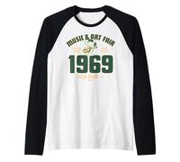 Peanuts Snoopy Groovy 60s Nueva York Paz Amor Música Vintage Camiseta Manga Raglan