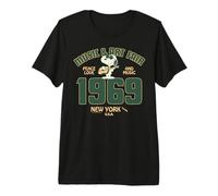 Peanuts Snoopy Groovy 60s Nueva York Paz Amor Música Vintage Camiseta Premium