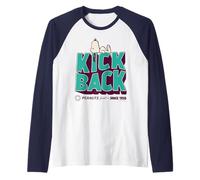 Peanuts Snoopy Kick Back Lazy Sleep Social Classic Club 50 Camiseta Manga Raglan