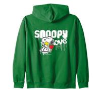 Peanuts Snoopy Love Woodstock Graffiti Retro 90s Art Street Sudadera con Capucha