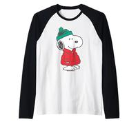 Peanuts Snoopy Merry Xmas Beagle Winter Retro Vibes Classic Camiseta Manga Raglan