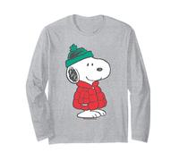 Peanuts Snoopy Merry Xmas Beagle Winter Retro Vibes Classic Manga Larga