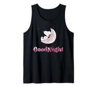Peanuts Snoopy Moon Sleep Good Night Rest Star Fun Classic Camiseta sin Mangas