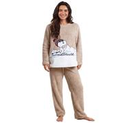 Peanuts Snoopy Pijama Mujer Invierno calentito Polar | Pijama Snoopy de Mujer para invierno