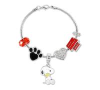 Peanuts Snoopy - Pulsera de cuentas para niñas
