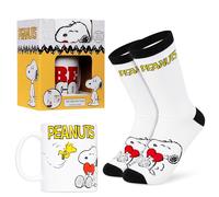 Peanuts Snoopy Set de Taza para Mujer Adolescente, Taza Cafe y Calcetines Divertidos, Regalos Originales para Mujer
