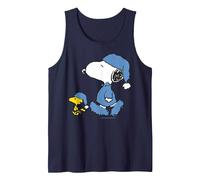 Peanuts - Snoopy Sombrero de Dormir Buenas Noches Camiseta sin Mangas, Hombre, Azul Marino, XXL