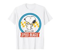 Peanuts Snoopy Speed Beagle Racing Equipo Ganador Diversión Clásica Camiseta
