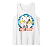 Peanuts Snoopy Speed Beagle Racing Equipo Ganador Diversión Clásica Camiseta sin Mangas