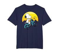 Peanuts - Snoopy Spring en Bicicleta Camiseta, Hombre Tallas Grandes, Azul Marino, 3X Alto