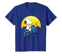 Peanuts - Snoopy Spring en Bicicleta Camiseta, Niños, Azul Real, 3 años