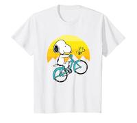 Peanuts - Snoopy Spring en Bicicleta Camiseta, Niños, Blanco, 3 años