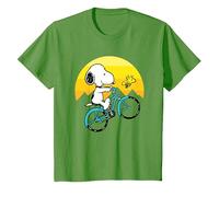 Peanuts - Snoopy Spring en Bicicleta Camiseta, Niños, Hierba, 3 años