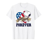 Peanuts - Snoopy Stars and Stripes Forever USA Heart Camiseta