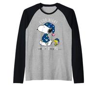 Peanuts Snoopy Woodstock Buenas Noches Dulces Sueños Clásico Camiseta Manga Raglan