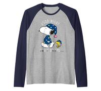 Peanuts Snoopy Woodstock Buenas Noches Dulces Sueños Clásicos Camiseta Manga Raglan