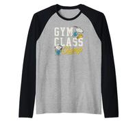 Peanuts - Snoopy & Woodstock- Campeón de Clase de Gimnasio Camiseta Manga Raglan