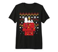 Peanuts Snoopy Woodstock Christmas Pattern Christmas BFF Classic Camiseta Premium