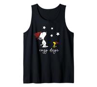 Peanuts Snoopy Woodstock Cozy Days Winter Star Walks Classic Camiseta sin Mangas