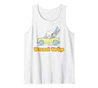 Peanuts Snoopy Woodstock Road Trip Verano Aventura Retro Camiseta sin Mangas