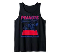 Peanuts Snoopy Woodstock Social 50s Pasar el rato Amigos Vintage Camiseta sin Mangas