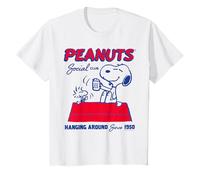 Peanuts Snoopy Woodstock Social 50s Pasar el rato Vintage Friends Camiseta