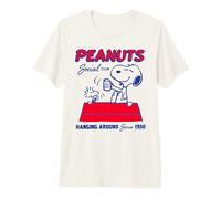 Peanuts Snoopy Woodstock Social 50s Pasar el rato Vintage Friends Camiseta Premium