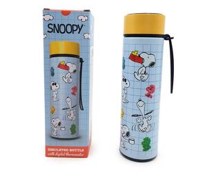 Peanuts snoopy & woodstock thermos stainless steel bottle thermometer