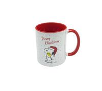 Peanuts Taza de cerámica, Snoopy y Woodstock | 330 ml, rojo/blanco | Diseño festivo, resistente y duradero, ideal para café o té | Para fans de Peanuts